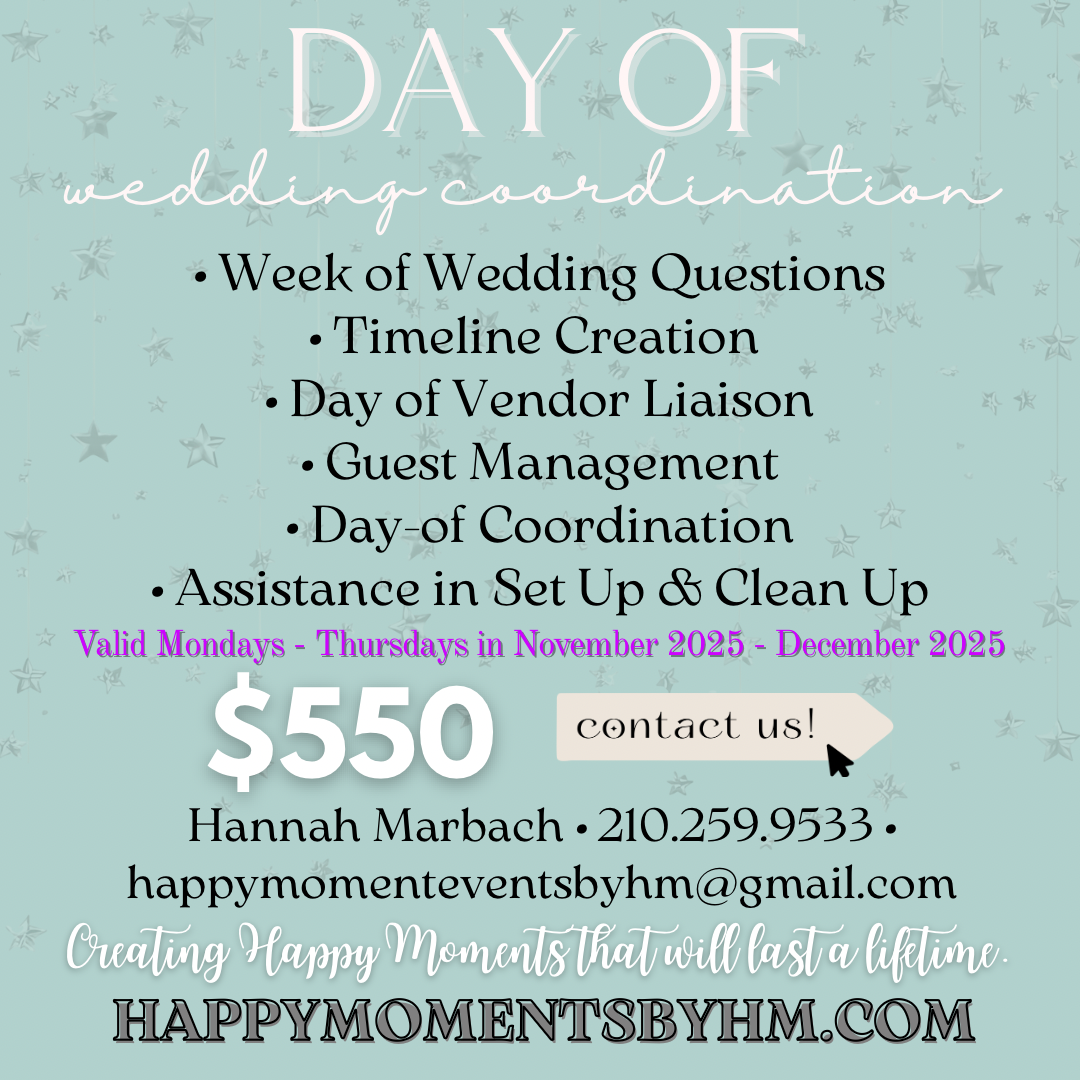 SPECIAL! Day of Coordination (Monday - Thursday)